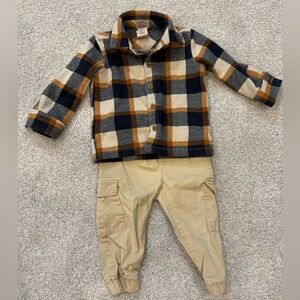 Telluride Plaid Jacket in Blue and Tan in 18M cozy and soft stylish boy
